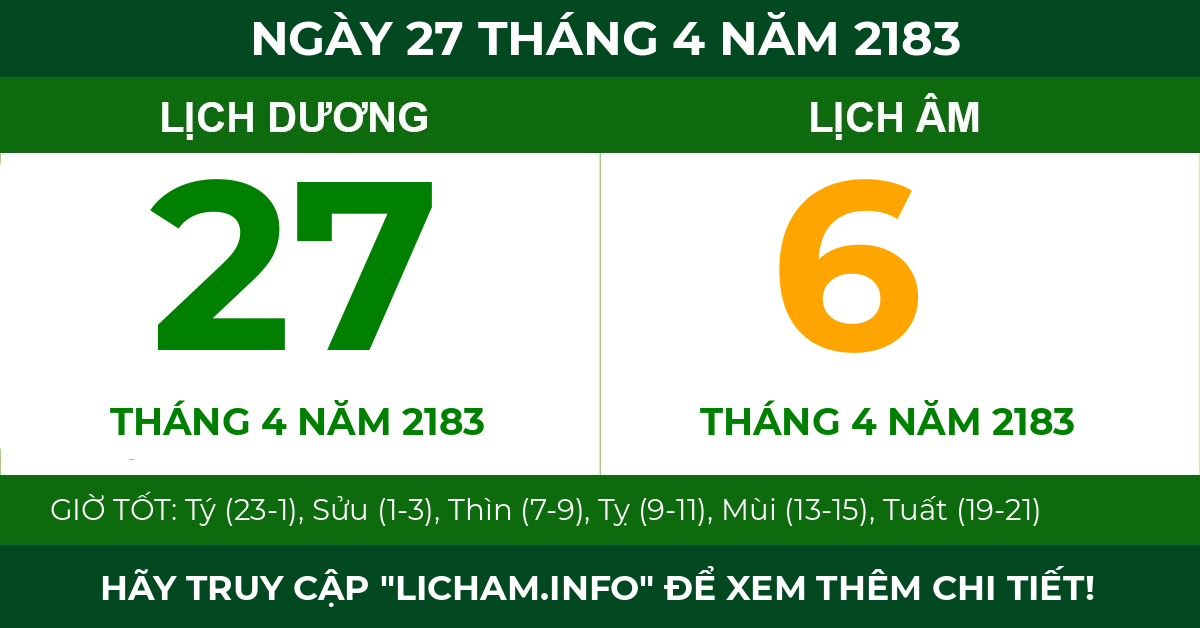 lịch âm ngày 27 tháng 4 năm 2183