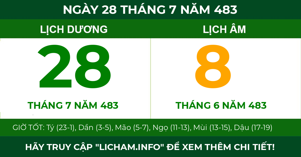 lịch âm ngày 28 tháng 7 năm 483
