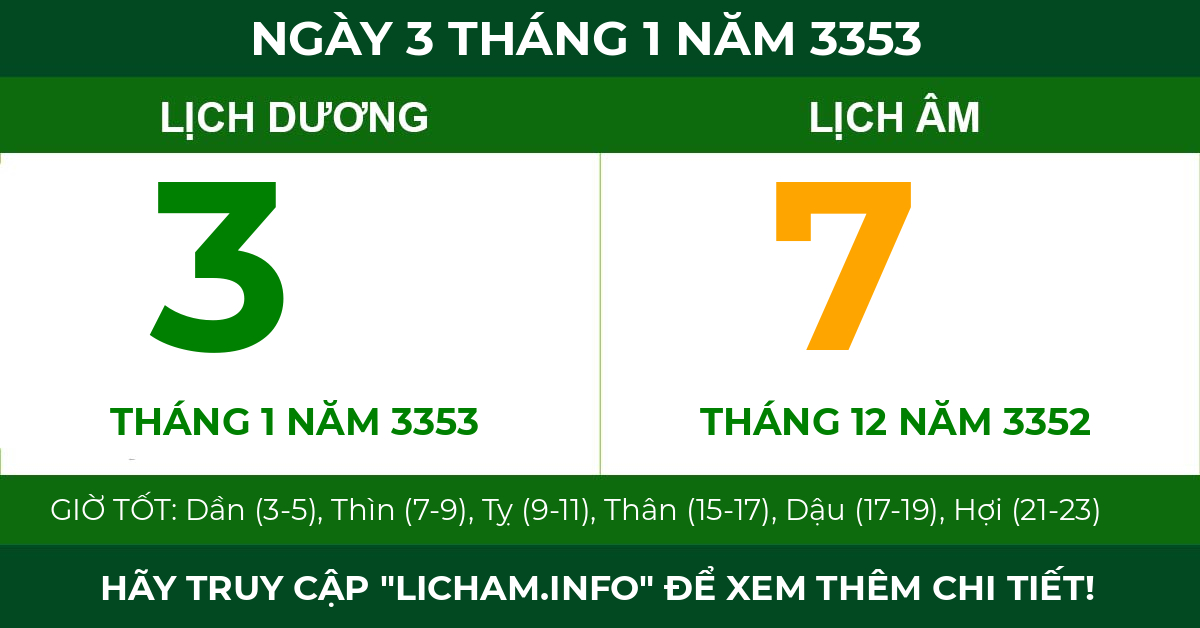lịch âm ngày 3 tháng 1 năm 3353