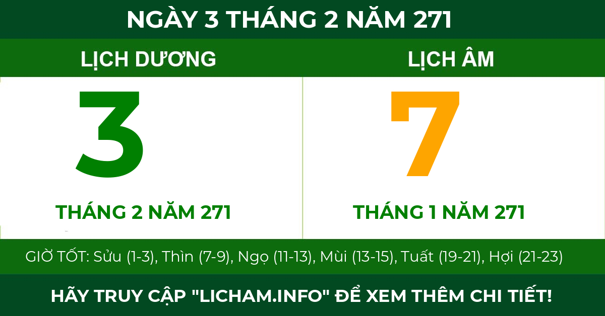 lịch âm ngày 3 tháng 2 năm 271