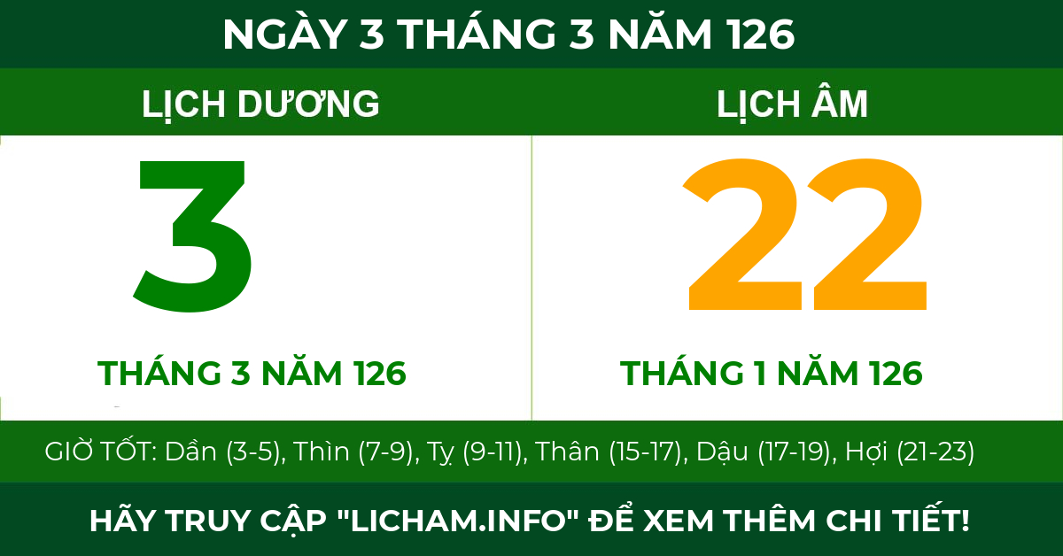 lịch âm ngày 3 tháng 3 năm 126