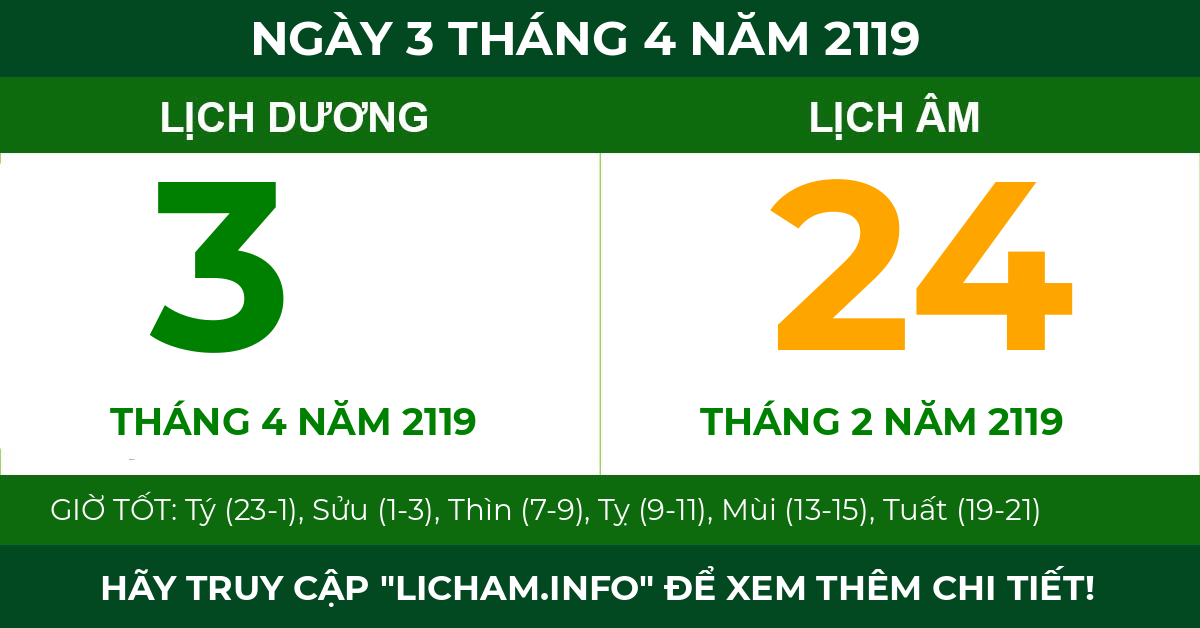 lịch âm ngày 3 tháng 4 năm 2119