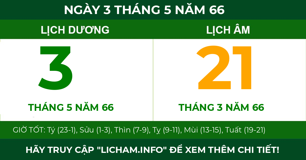 lịch âm ngày 3 tháng 5 năm 66