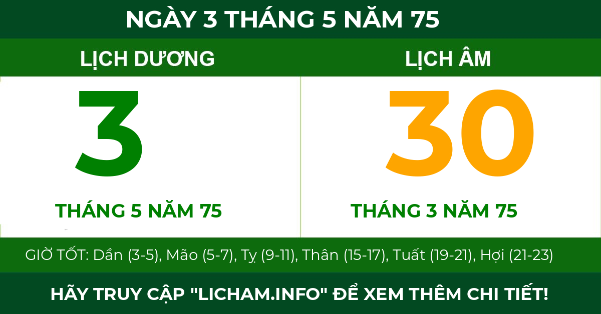 lịch âm ngày 3 tháng 5 năm 75