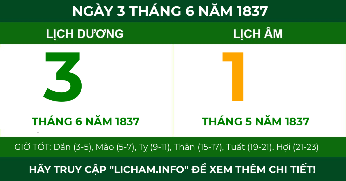 lịch âm ngày 3 tháng 6 năm 1837