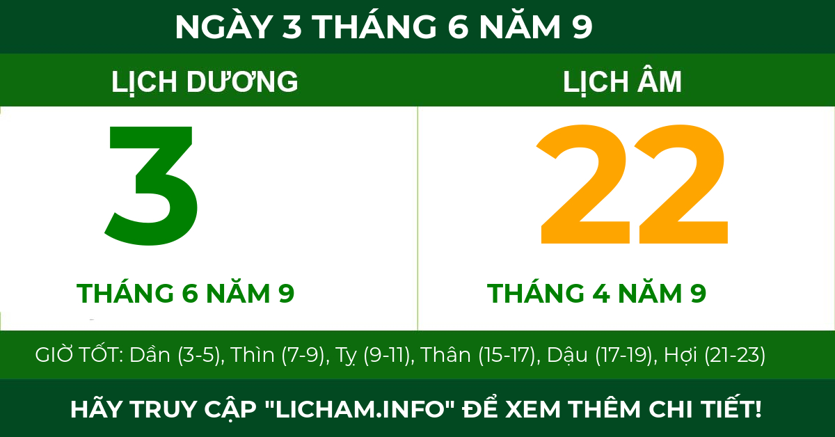 lịch âm ngày 3 tháng 6 năm 9
