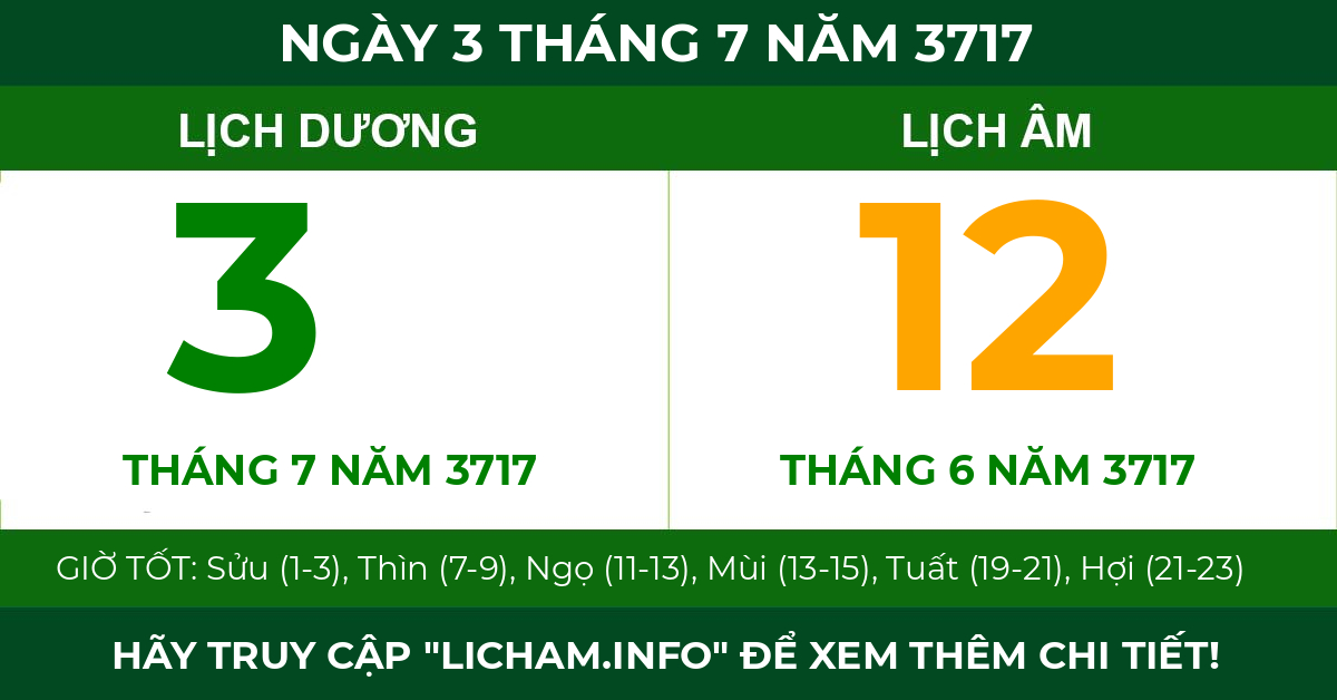 lịch âm ngày 3 tháng 7 năm 3717