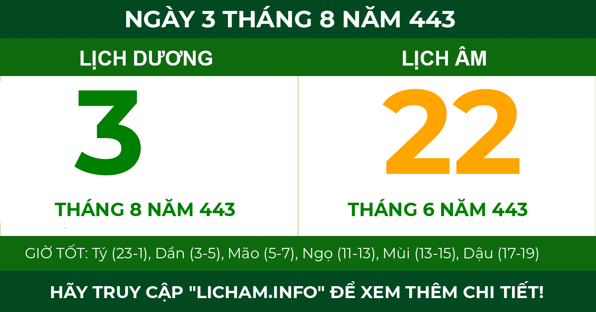 lịch âm ngày 3 tháng 8 năm 443