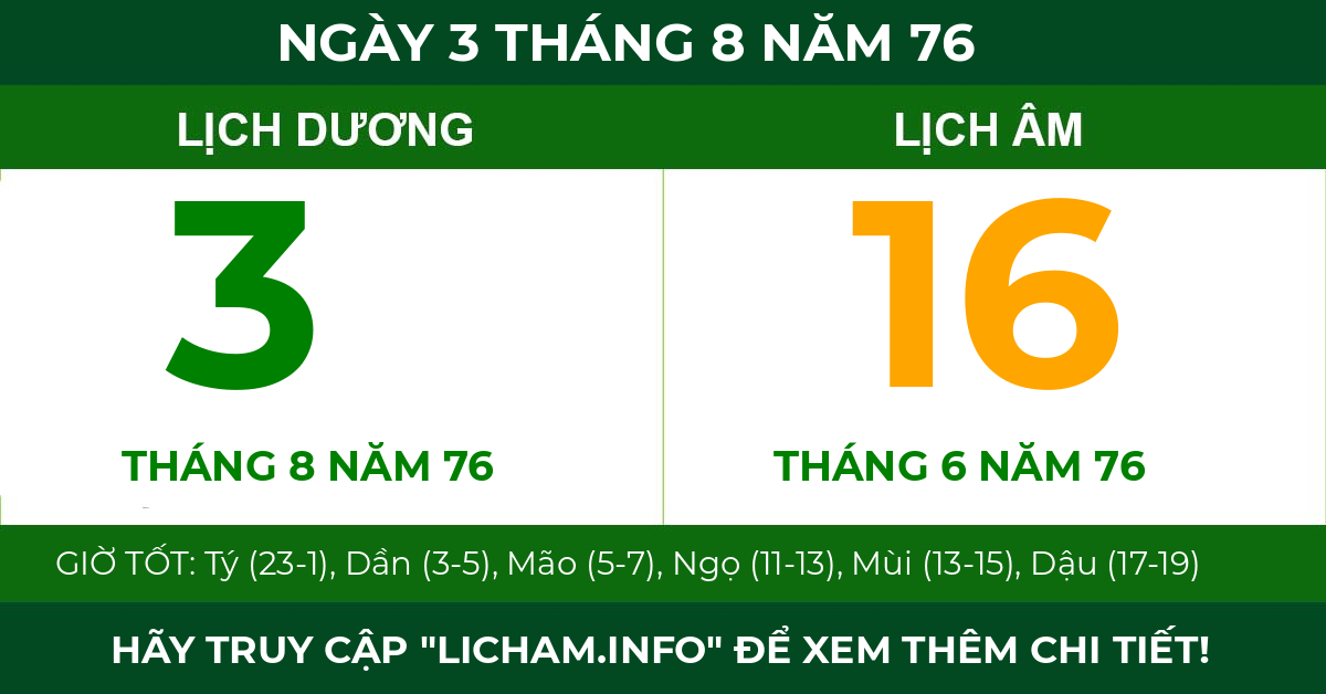 lịch âm ngày 3 tháng 8 năm 76
