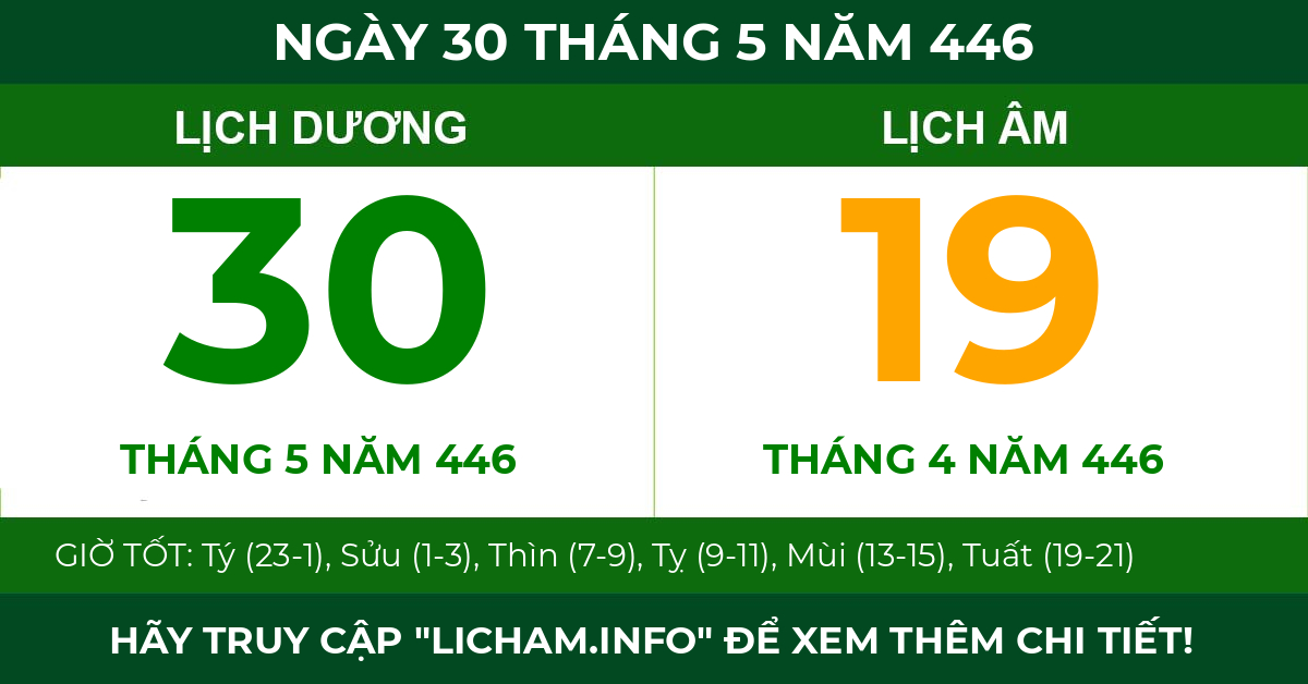 lịch âm ngày 30 tháng 5 năm 446