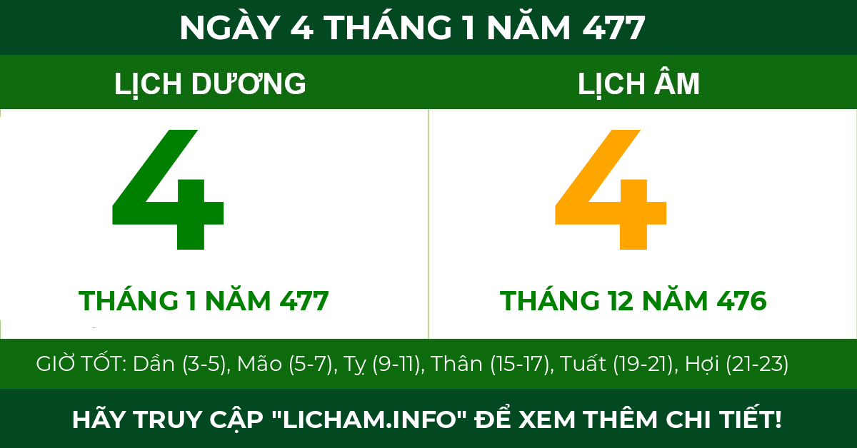 lịch âm ngày 4 tháng 1 năm 477