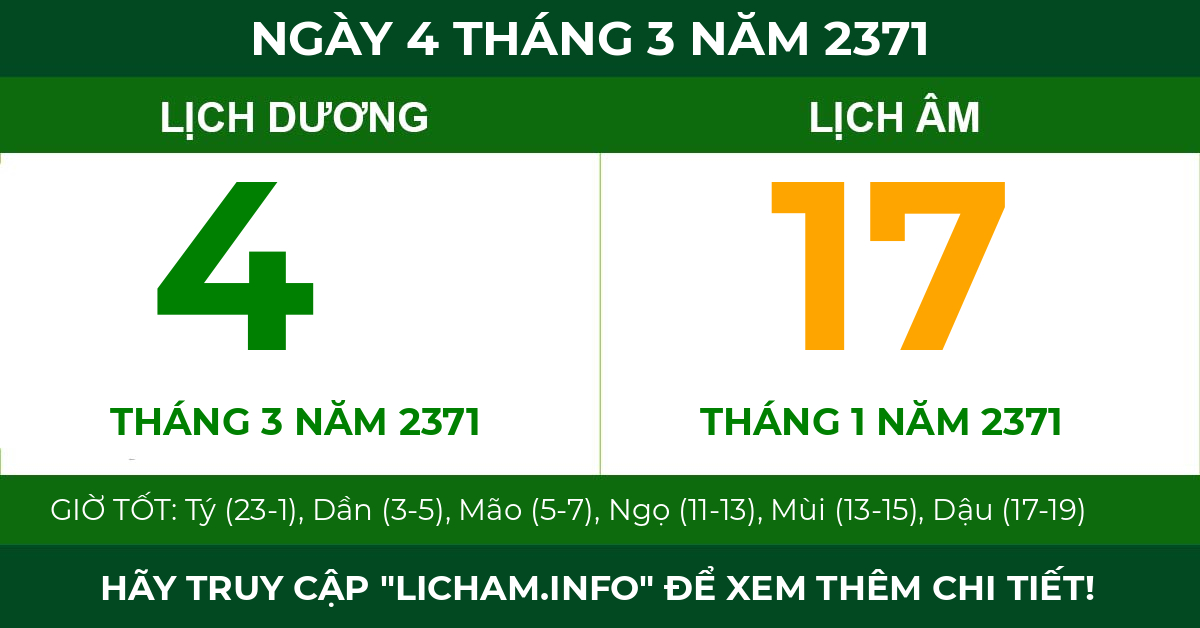 lịch âm ngày 4 tháng 3 năm 2371