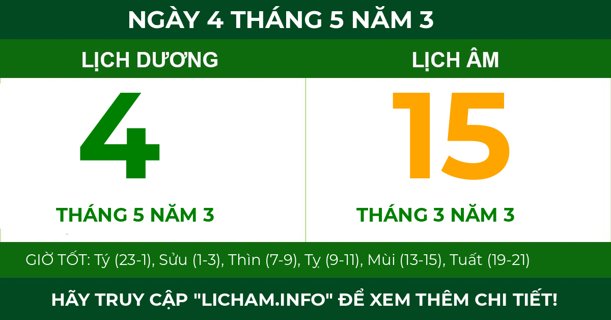 lịch âm ngày 4 tháng 5 năm 3