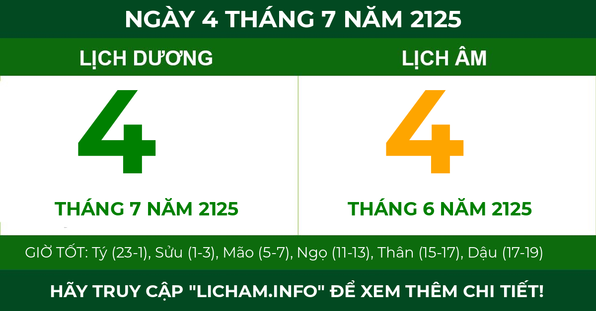 lịch âm ngày 4 tháng 7 năm 2125