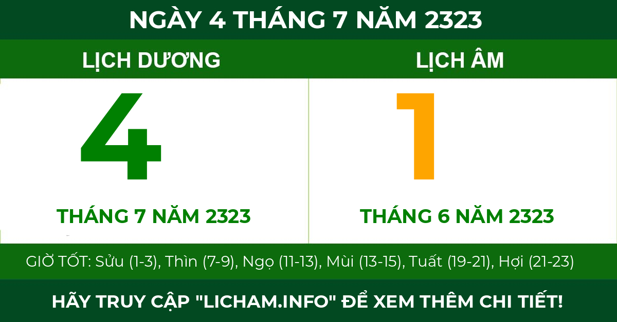 lịch âm ngày 4 tháng 7 năm 2323