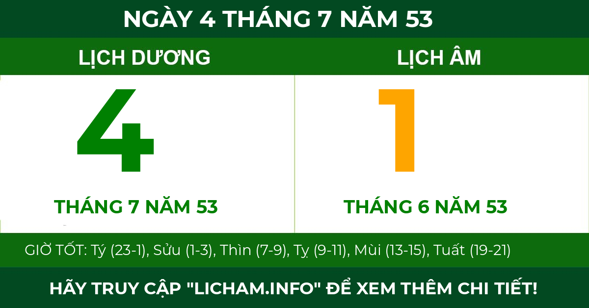 lịch âm ngày 4 tháng 7 năm 53