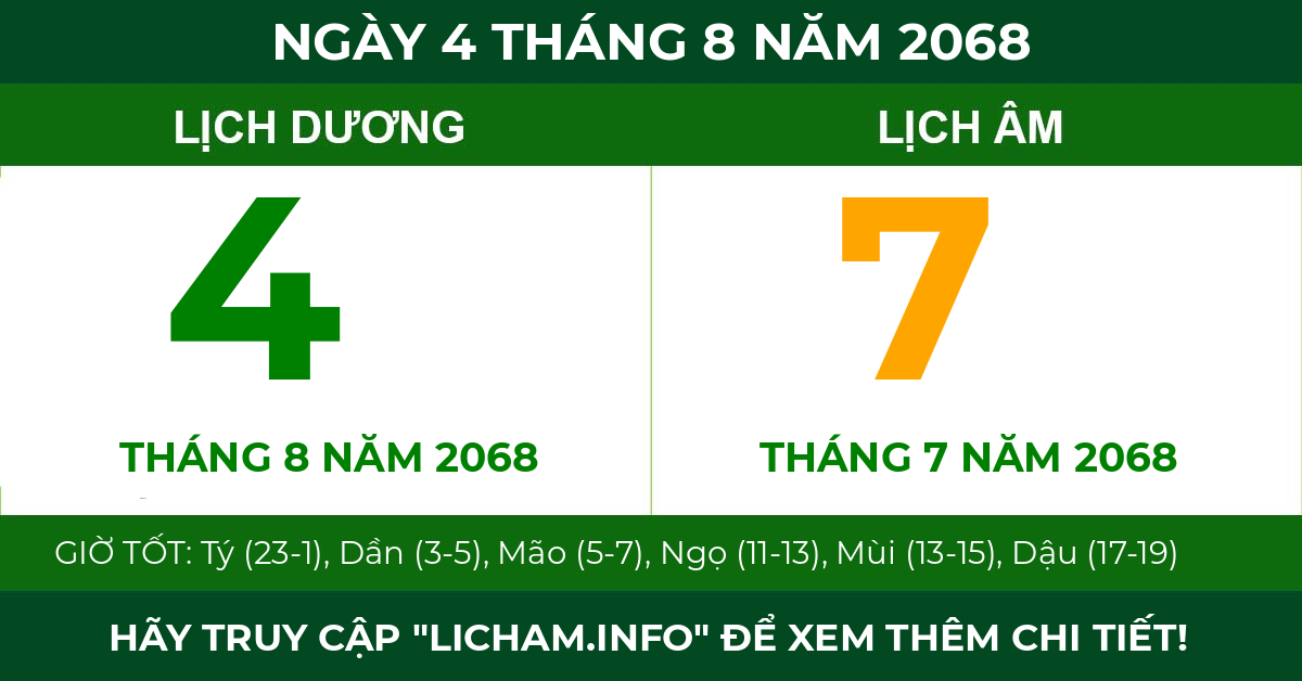 lịch âm ngày 4 tháng 8 năm 2068