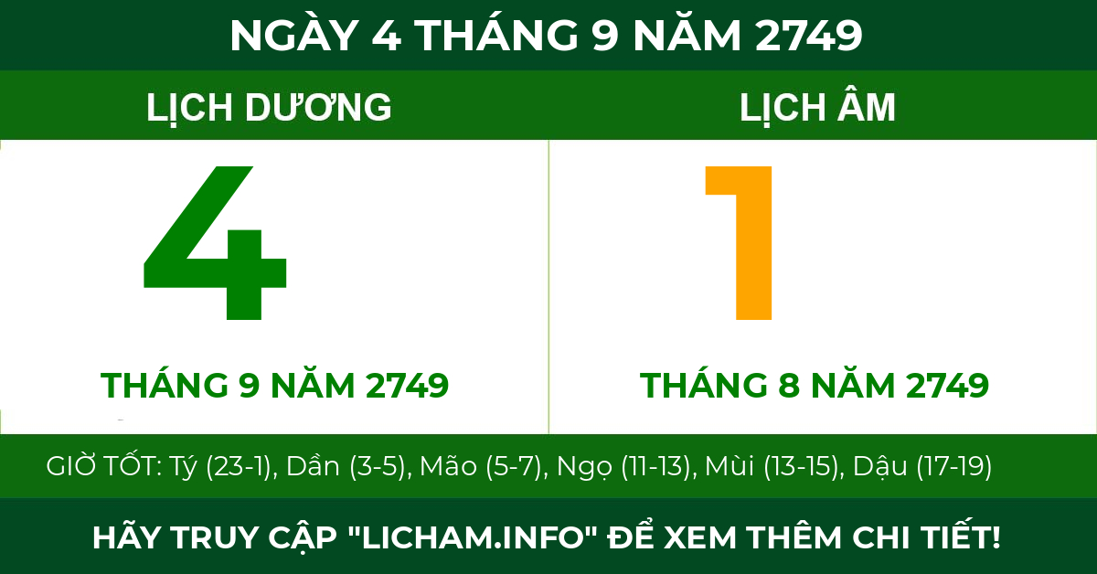 lịch âm ngày 4 tháng 9 năm 2749