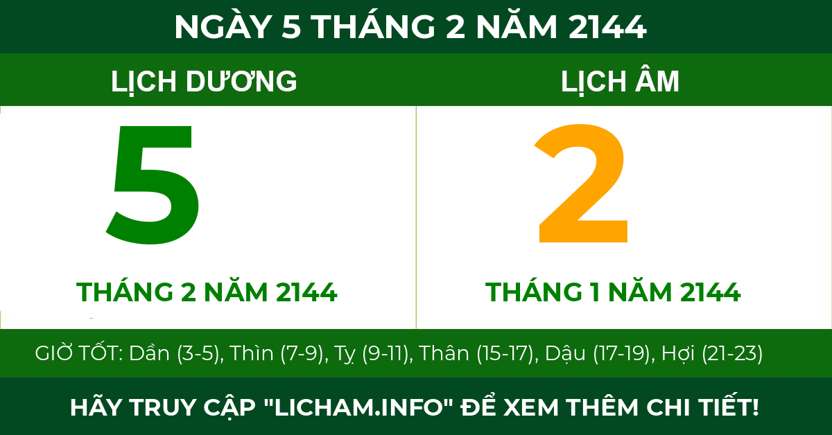 lịch âm ngày 5 tháng 2 năm 2144