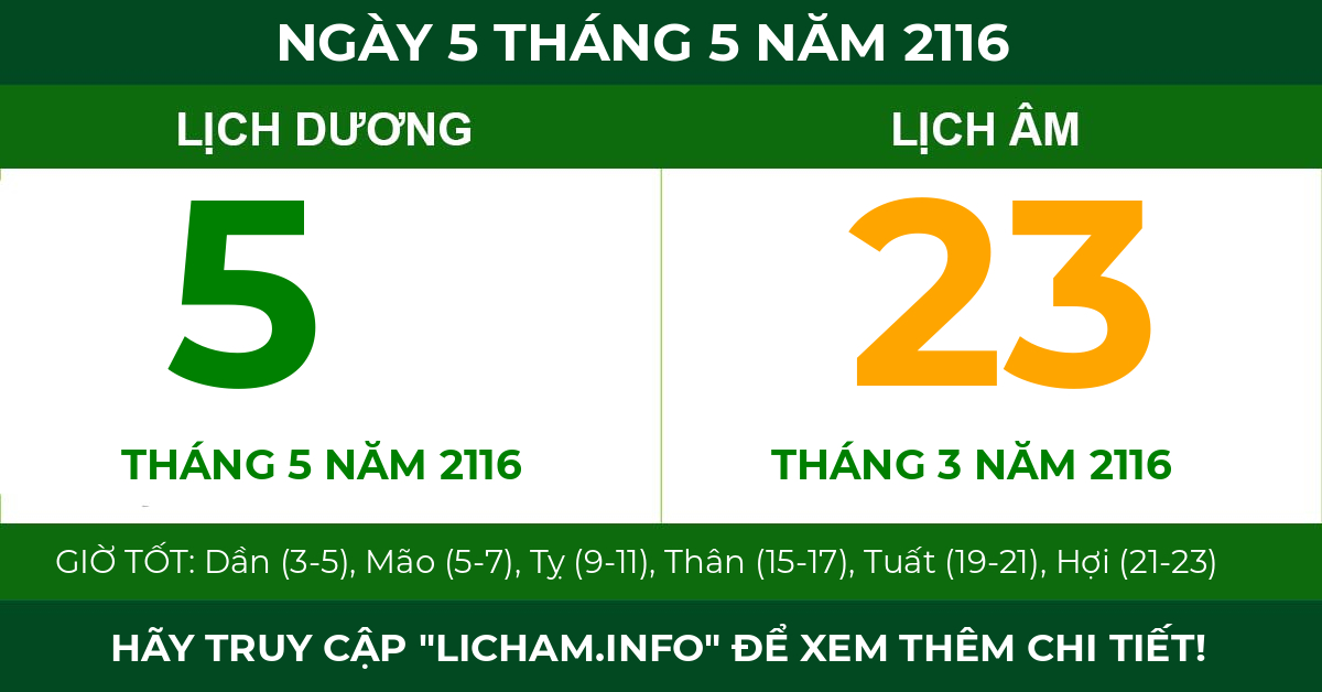 lịch âm ngày 5 tháng 5 năm 2116