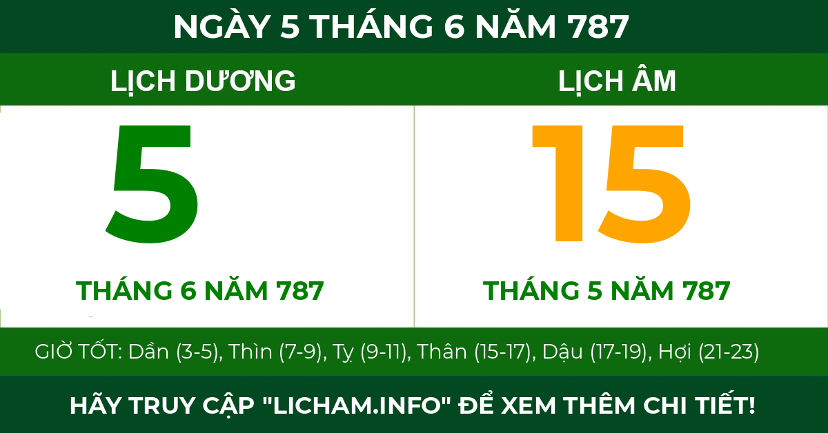 lịch âm ngày 5 tháng 6 năm 787