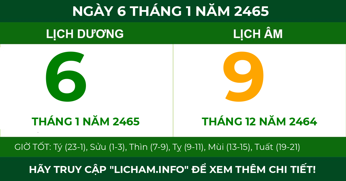 lịch âm ngày 6 tháng 1 năm 2465