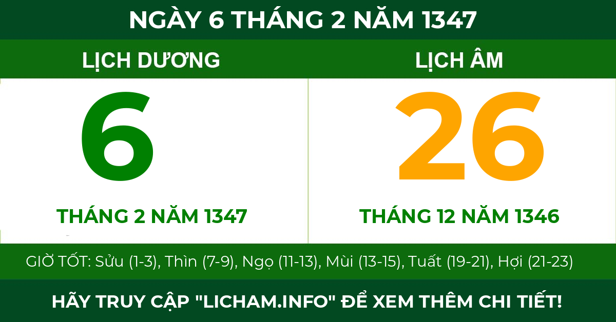 lịch âm ngày 6 tháng 2 năm 1347