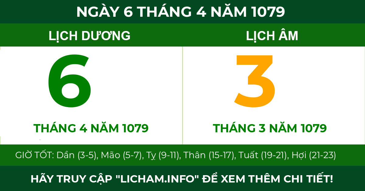 lịch âm ngày 6 tháng 4 năm 1079