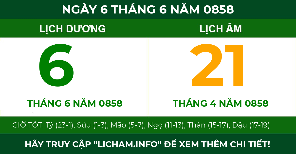 lịch âm ngày 6 tháng 6 năm 0858