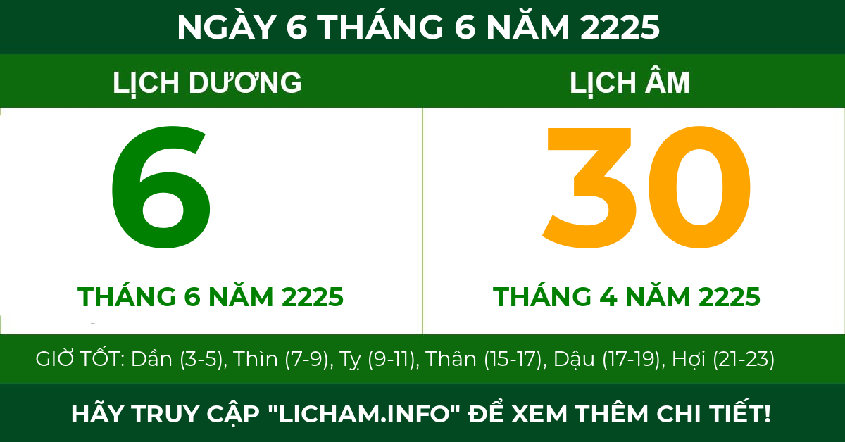 lịch âm ngày 6 tháng 6 năm 2225