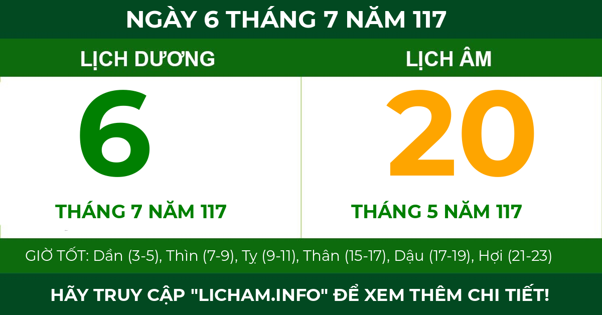 lịch âm ngày 6 tháng 7 năm 117