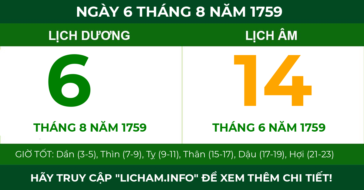 lịch âm ngày 6 tháng 8 năm 1759