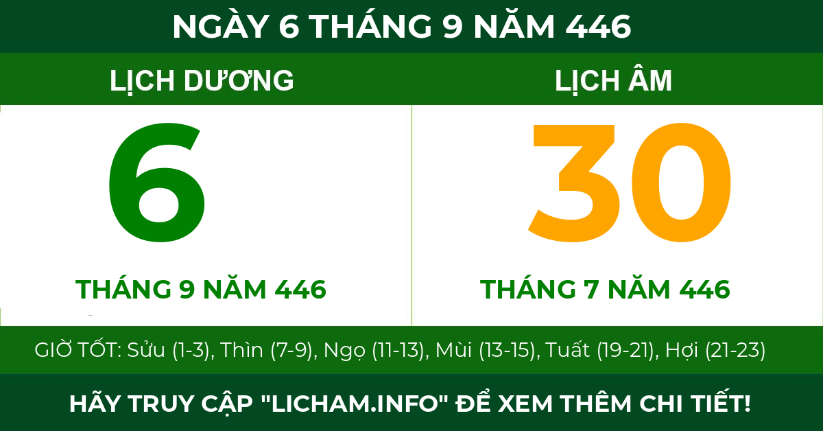 lịch âm ngày 6 tháng 9 năm 446