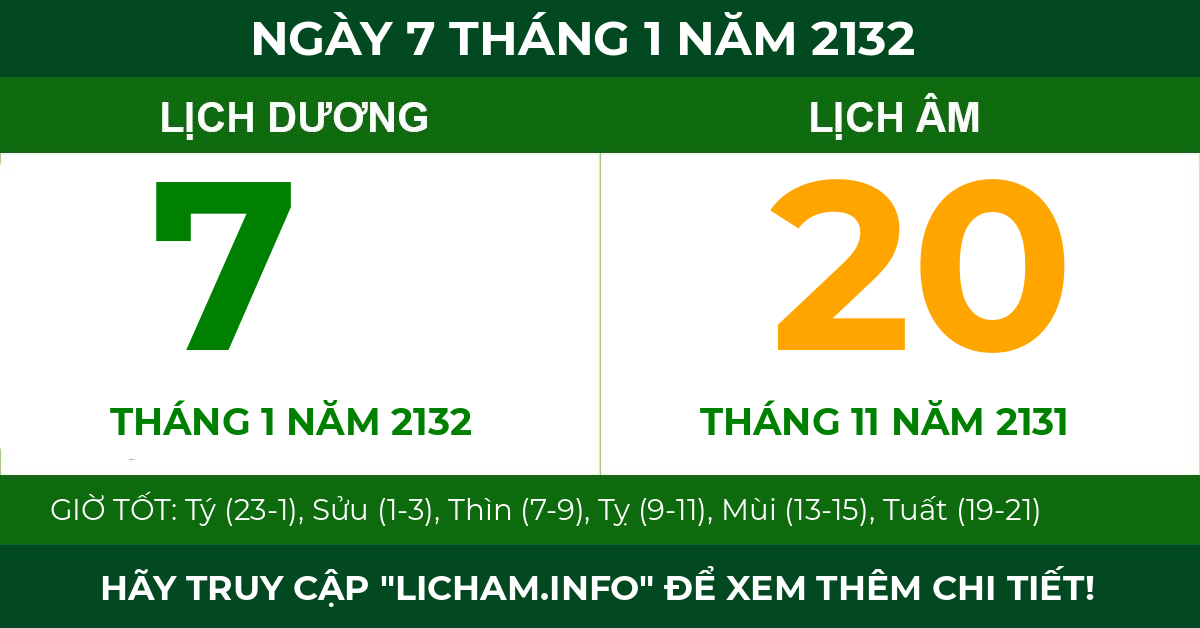 lịch âm ngày 7 tháng 1 năm 2132