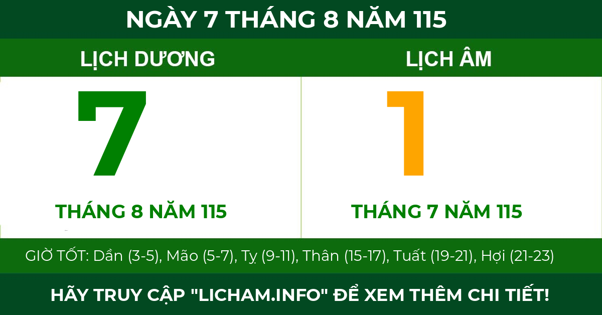 lịch âm ngày 7 tháng 8 năm 115