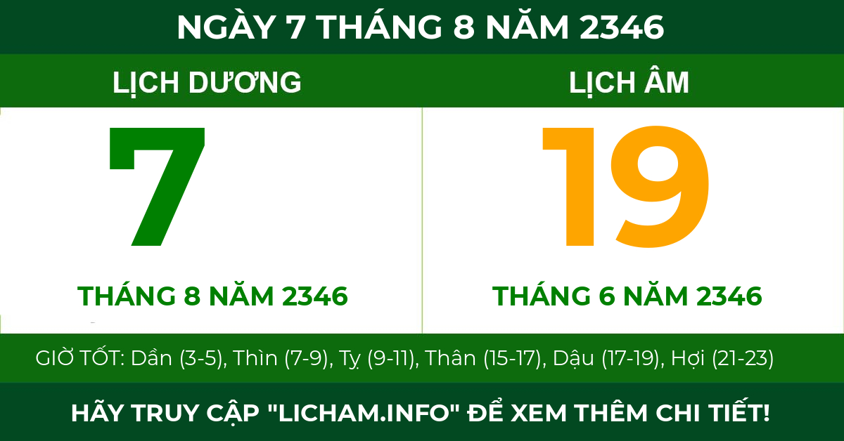 lịch âm ngày 7 tháng 8 năm 2346