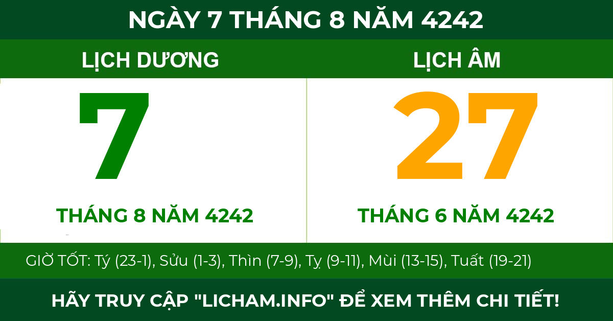 lịch âm ngày 7 tháng 8 năm 4242