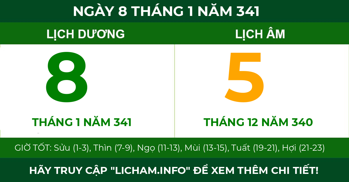 lịch âm ngày 8 tháng 1 năm 341