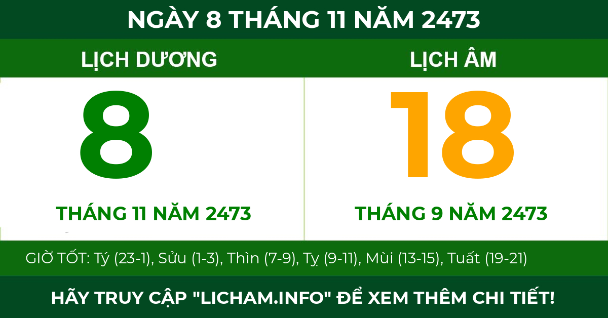 lịch âm ngày 8 tháng 11 năm 2473