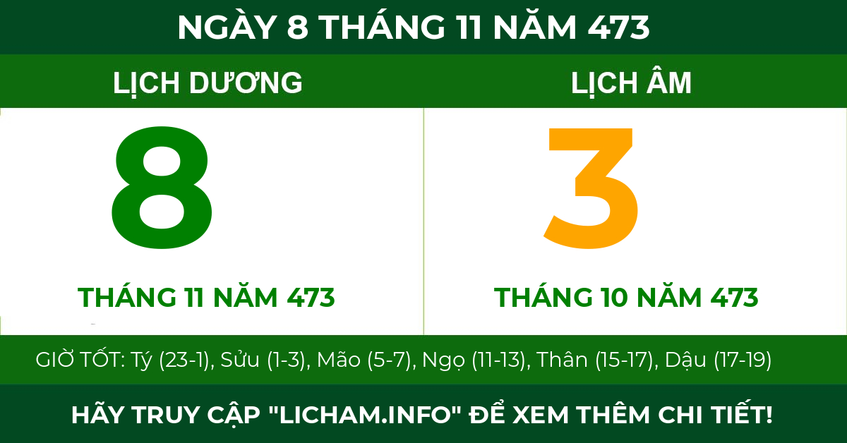 lịch âm ngày 8 tháng 11 năm 473