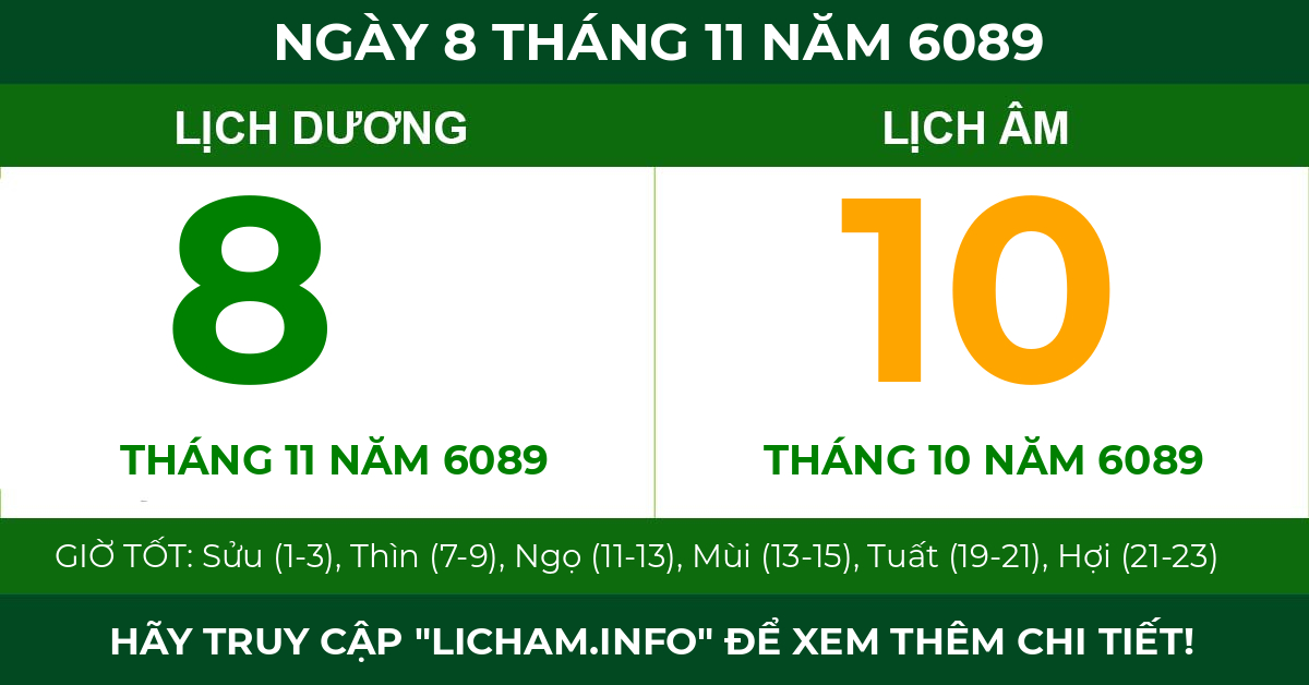 lịch âm ngày 8 tháng 11 năm 6089