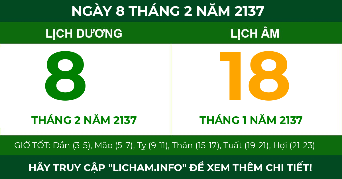 lịch âm ngày 8 tháng 2 năm 2137