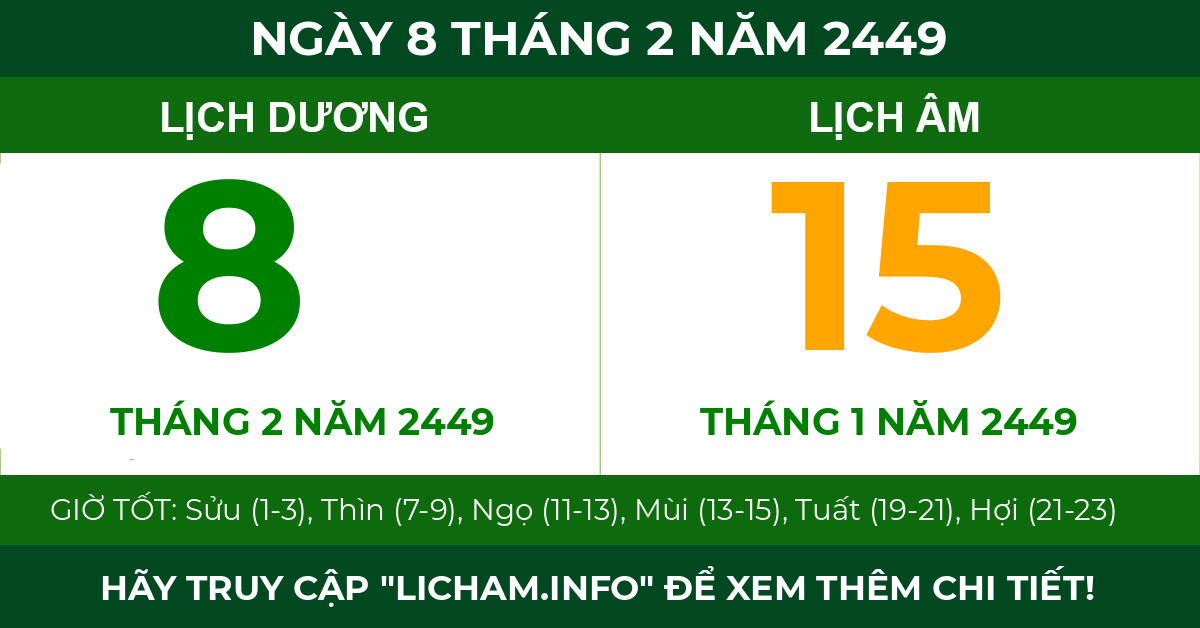 lịch âm ngày 8 tháng 2 năm 2449