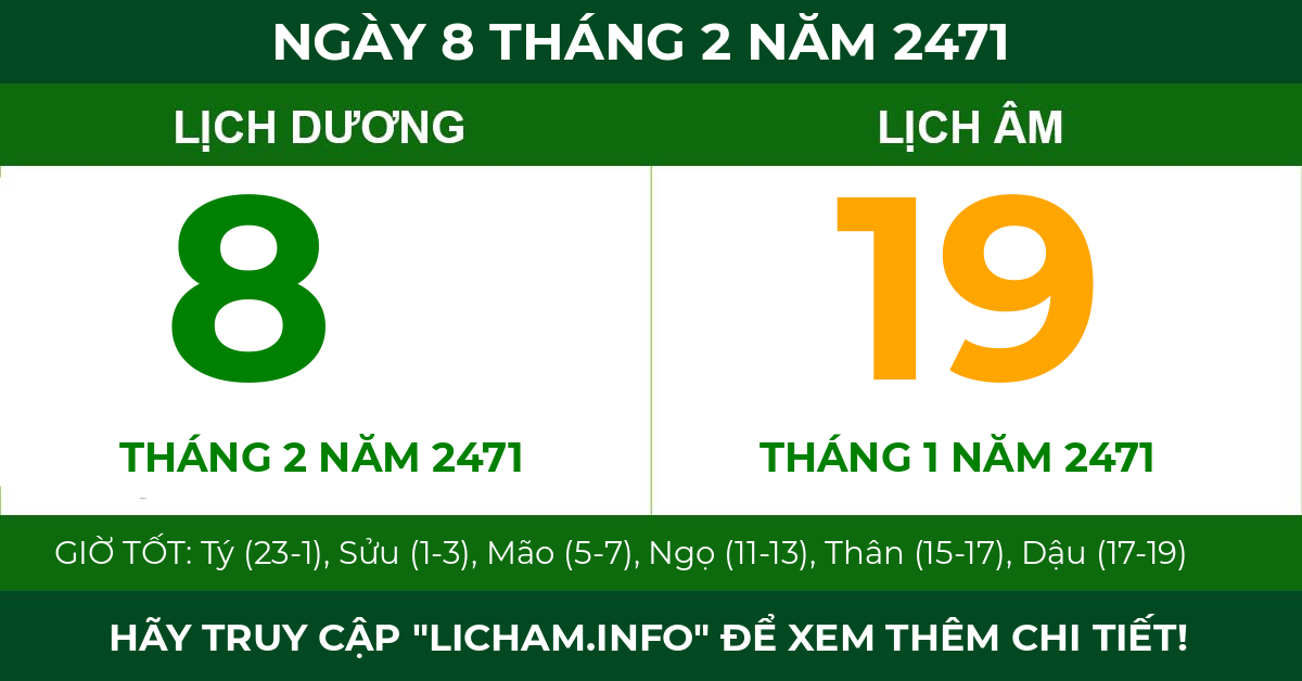 lịch âm ngày 8 tháng 2 năm 2471