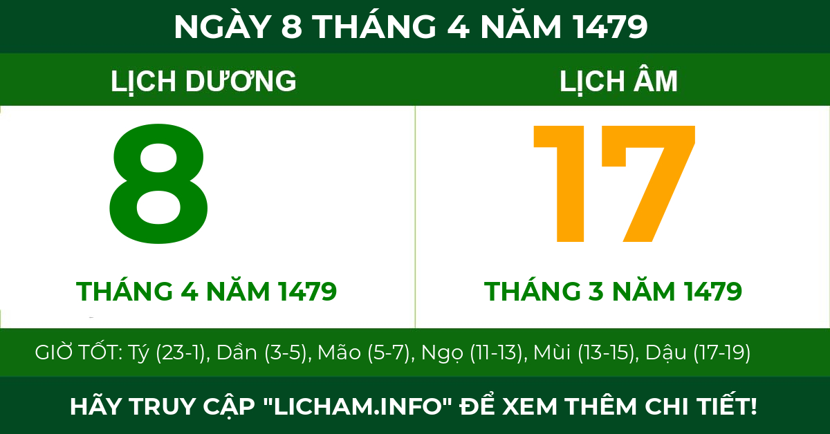 lịch âm ngày 8 tháng 4 năm 1479