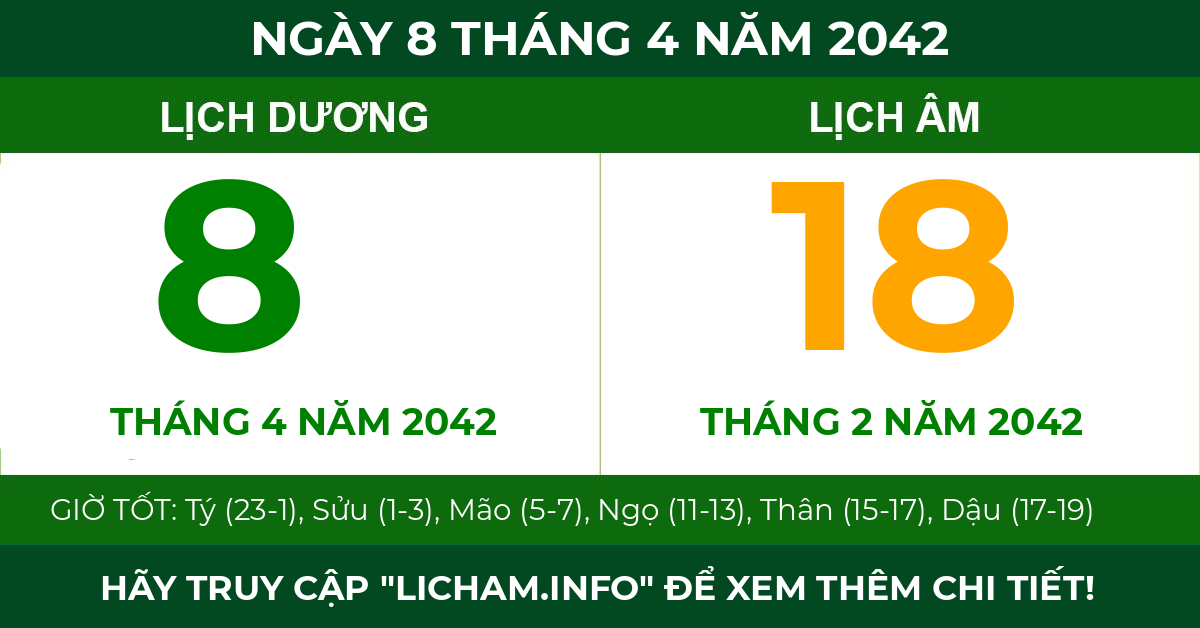 lịch âm ngày 8 tháng 4 năm 2042