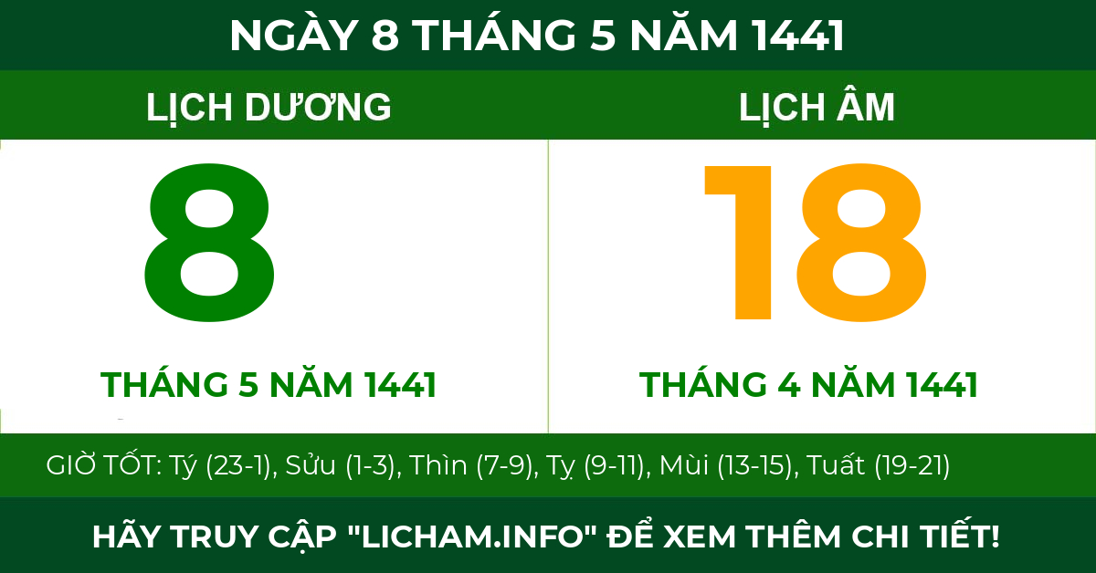 lịch âm ngày 8 tháng 5 năm 1441