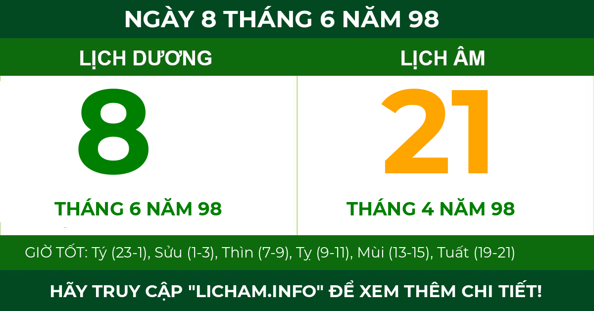 lịch âm ngày 8 tháng 6 năm 98