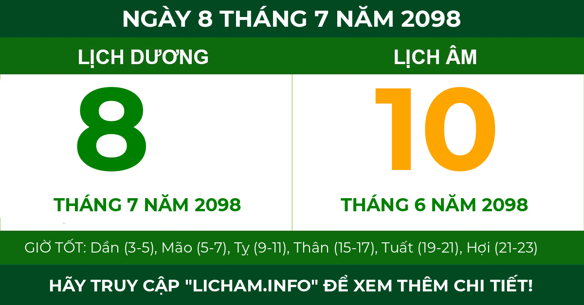 lịch âm ngày 8 tháng 7 năm 2098
