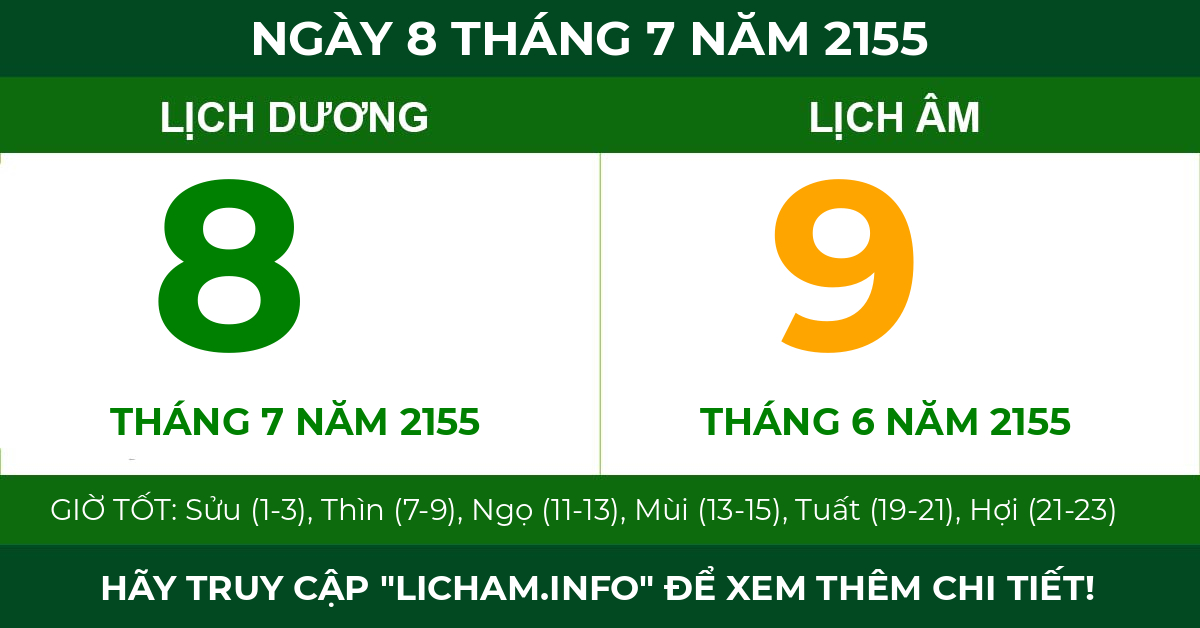 lịch âm ngày 8 tháng 7 năm 2155
